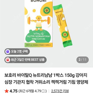 반려견 바이탈 (심장.기관지) 영양제