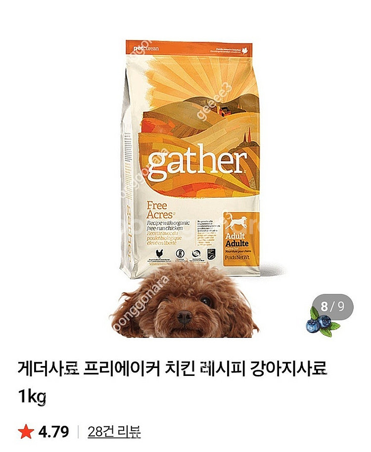강아지 게더사료 1키로--0