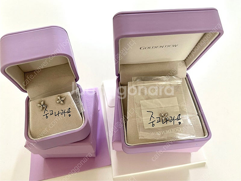 골든듀 펄시피아 쁘띠 파베 펜던트 귀걸이 화골--0