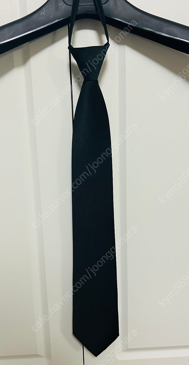 남성 검정 블랙 넥타이 새상품급 택포--1