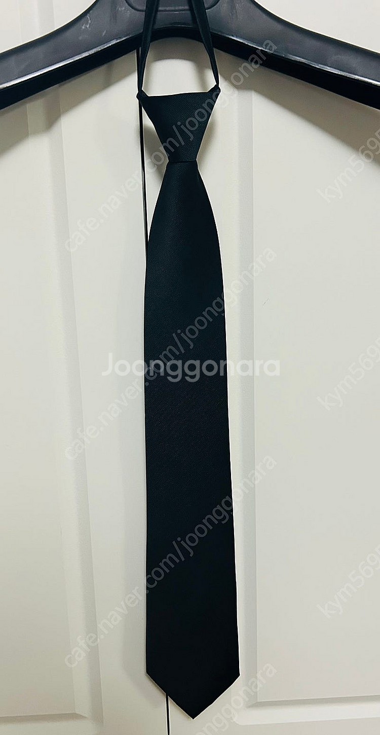 남성 검정 블랙 넥타이 새상품급 택포--1