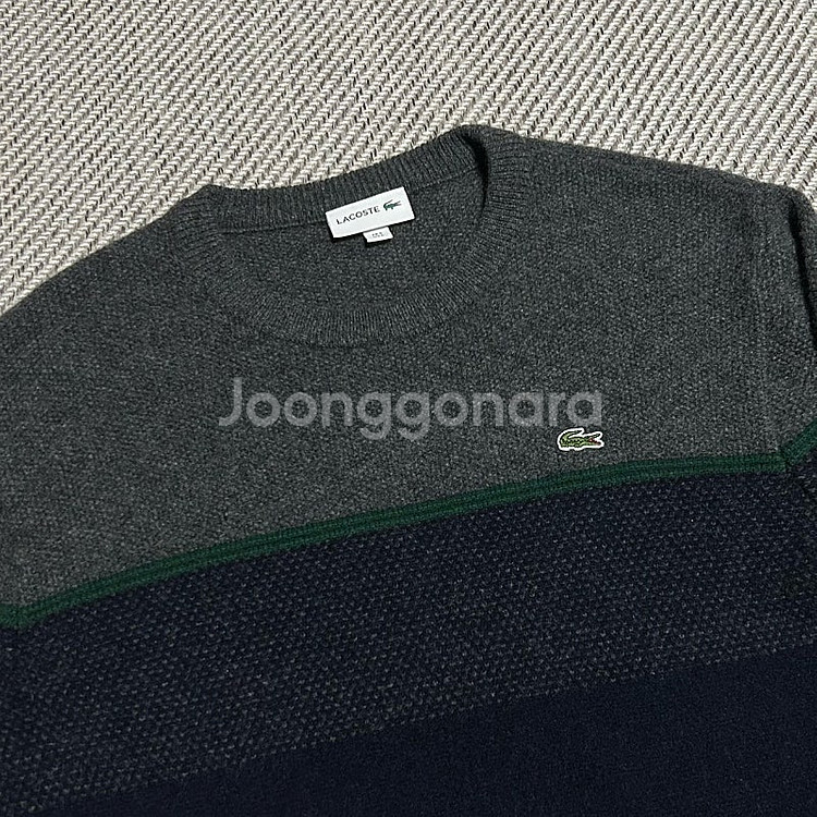 Lacoste 라코스테 울 컬러블럭 라운드 니트 판매합...--2
