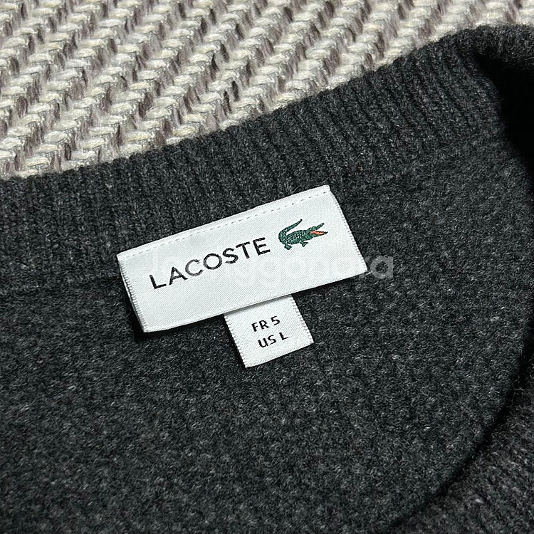 Lacoste 라코스테 울 컬러블럭 라운드 니트 판매합...--3