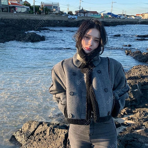 미젬므 미윳 헤링본 무스탕