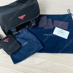 프라다 리나일론 사피아노 숄더백 레드라벨