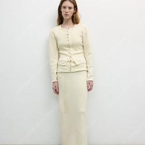 le17septembre BUTTON DOWN CARDIGAN SLEEVELESS KNIT TOP STRING STRAIGHT KNIT SKIRT 르917 le917 새상품