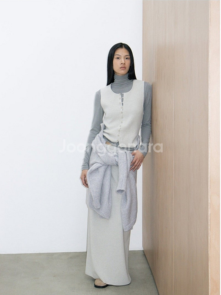 le17septembre BUTTON DOWN CARDIGAN SLEEVELESS KNIT TOP STRING ST...--1