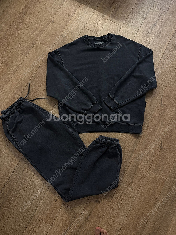 브라운야드 워시드 스웻 셋업 4사이즈 블랙 BROWNY...--0