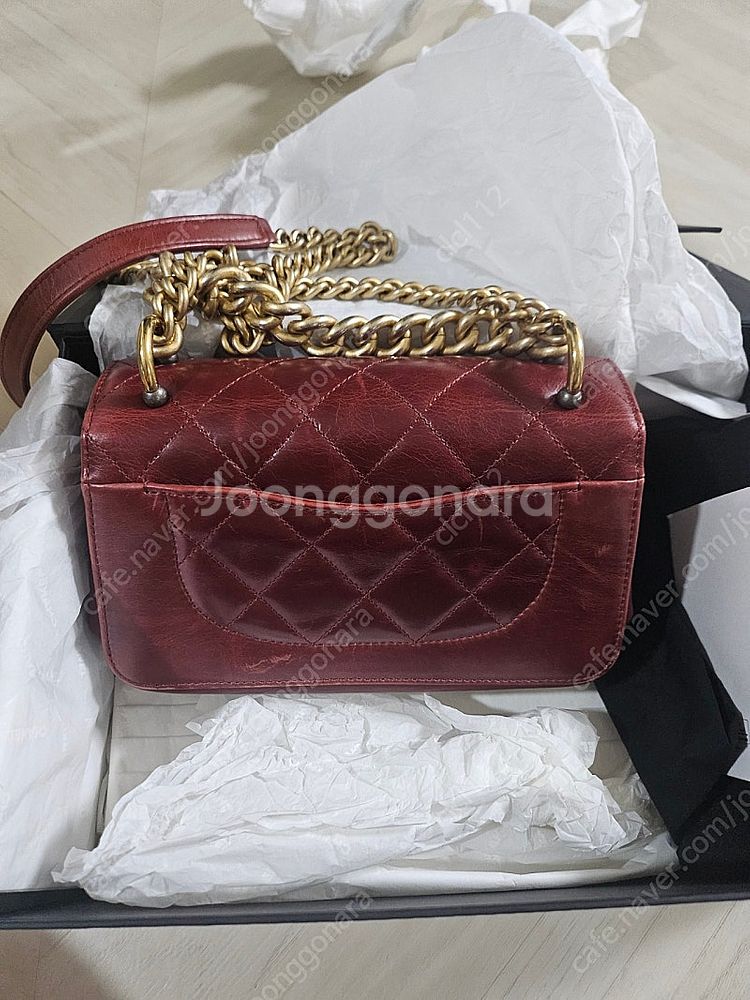 샤넬 버건디 시즌백 백화점--1
