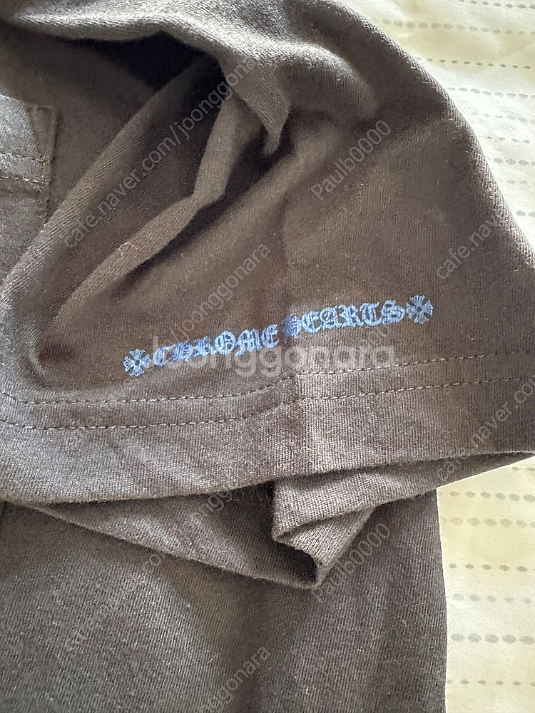 크롬하츠 블랙 반팔 포켓 크루 블루 로고 2XL (신상...--4