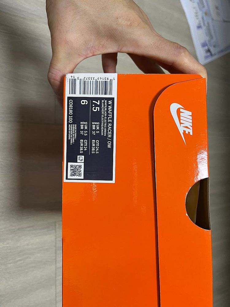 나이키 x 오프화이트 와플 레이서 화이트 245mm Nike x Off-White Waffle Racer White 이미지