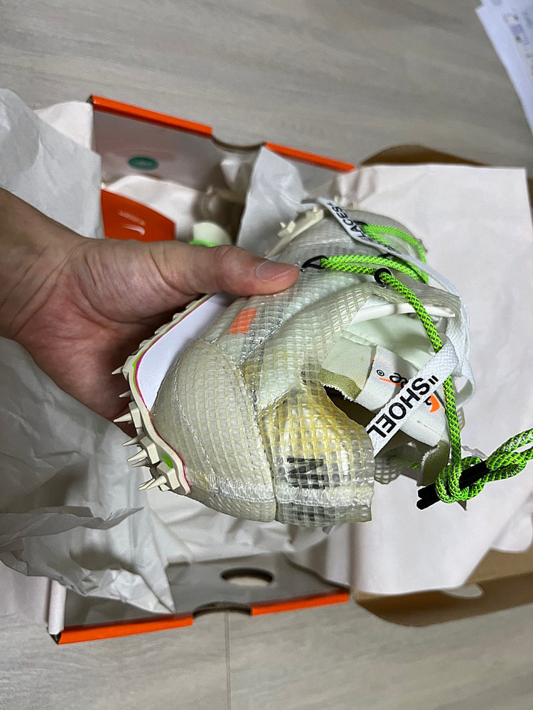 나이키 x 오프화이트 와플 레이서 화이트 245mm Nike x Off-White Waffle Racer White 이미지