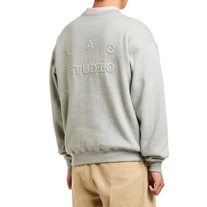 [XL] 아이앱 스튜디오 엠보시드 스웻셔츠 맨투맨 크루넥 그레이