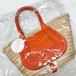 정품 끌로에 마르씨 라탄백 라피아백 미듐