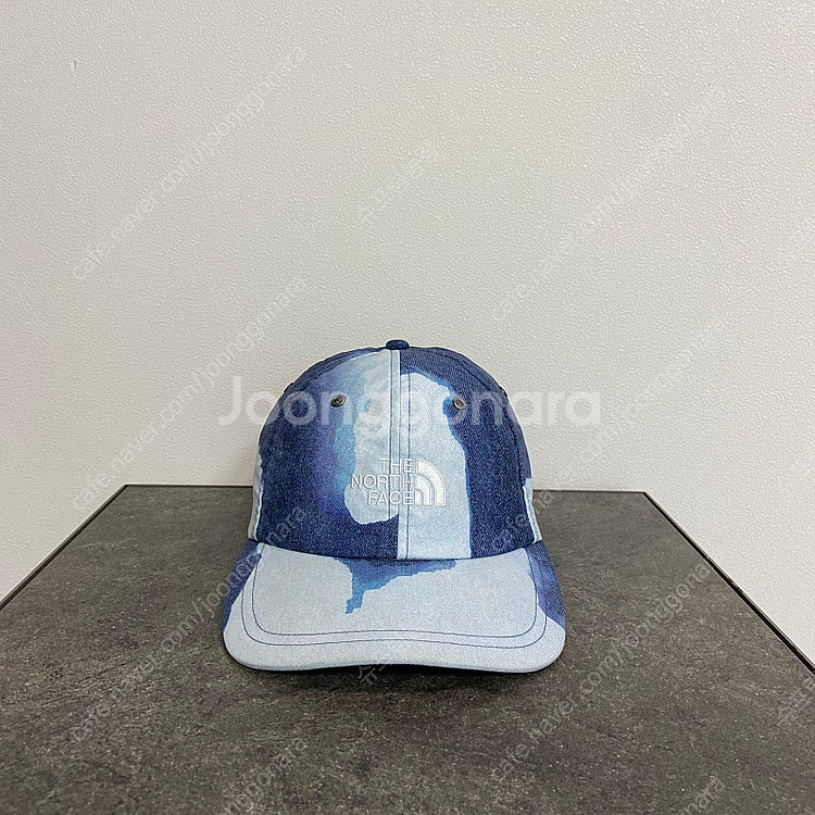 슈프림X노스페이스 콜라보 카모 블루 볼캡 모자--0