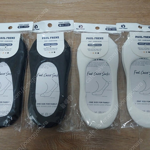폴프랜즈 풋커버 3켤레 원사이즈 양말 남여공용 220~270mm 싸게 팝니다. 화이트, 블랙 덧신