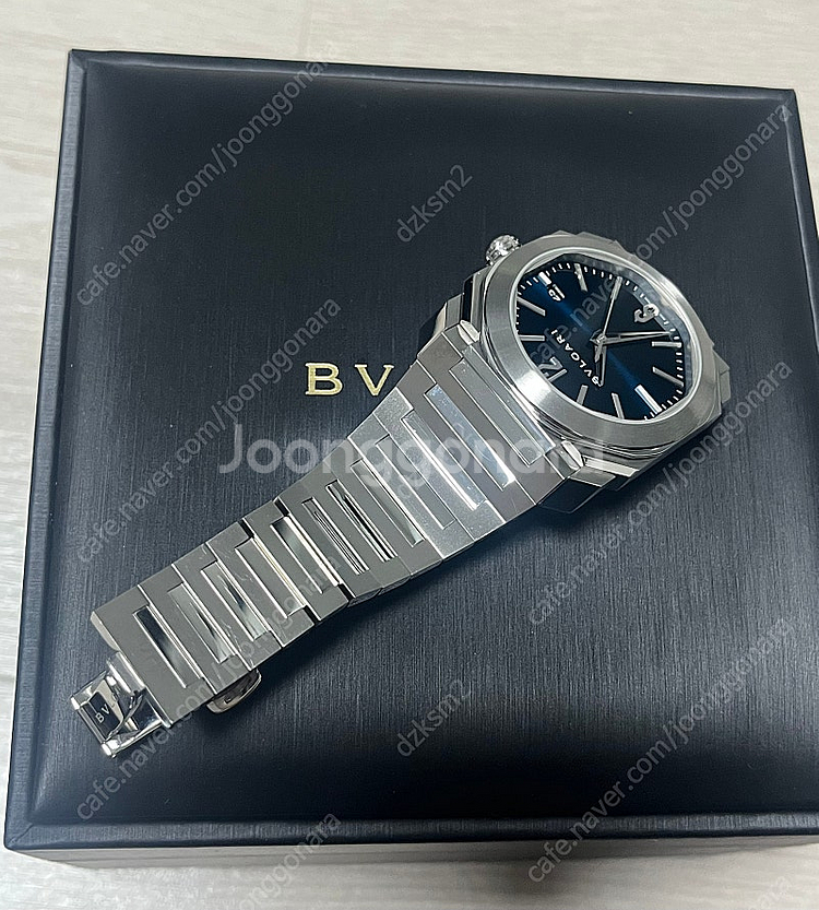 불가리 옥토 솔로템포 38mm 청판 가죽줄 포함 24.7 스탬핑--2