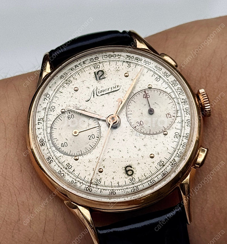 미네르바 Ch 13-20 금통 수동 크로노그래프 빈티지 팝니다. 파텍필립, 바쉐론 콘스탄틴--1