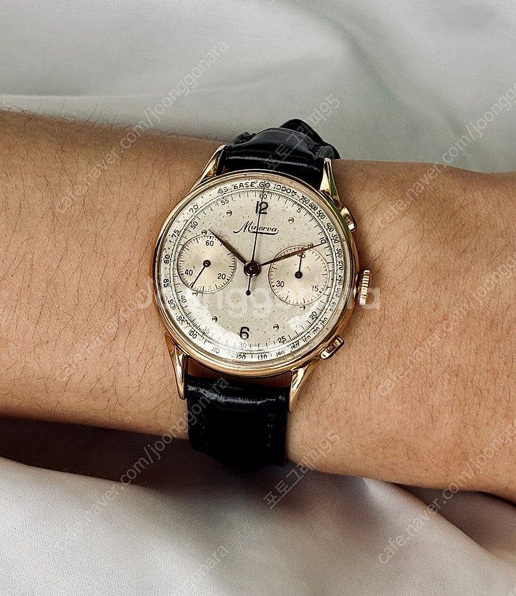 미네르바 Ch 13-20 금통 수동 크로노그래프 빈티지 팝니다. 파텍필립, 바쉐론 콘스탄틴--3