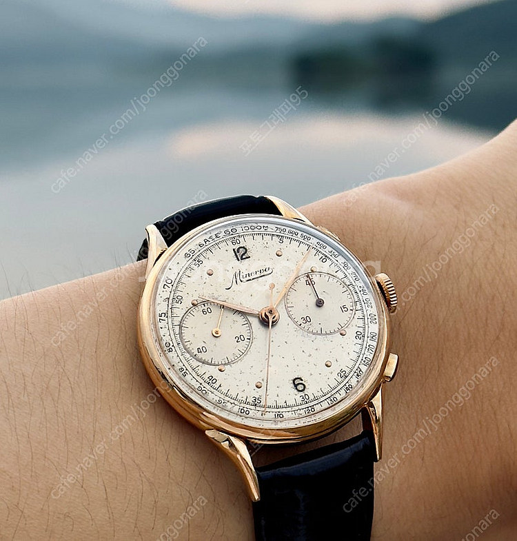 미네르바 Ch 13-20 금통 수동 크로노그래프 빈티지 팝니다. 파텍필립, 바쉐론 콘스탄틴--4