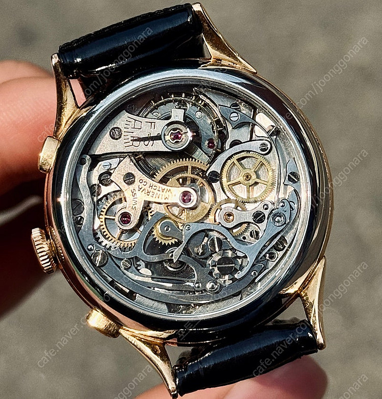 미네르바 Ch 13-20 금통 수동 크로노그래프 빈티지 팝니다. 파텍필립, 바쉐론 콘스탄틴--7