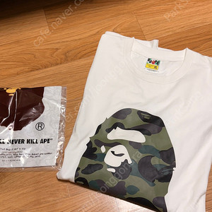 [3XL] 베이프 퍼스트카모 반팔 화이트 팜