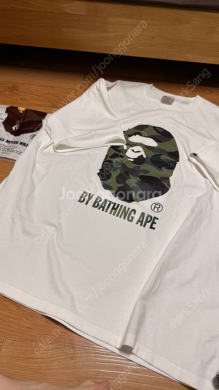 [3XL] 베이프 퍼스트카모 반팔 화이트 팜--6