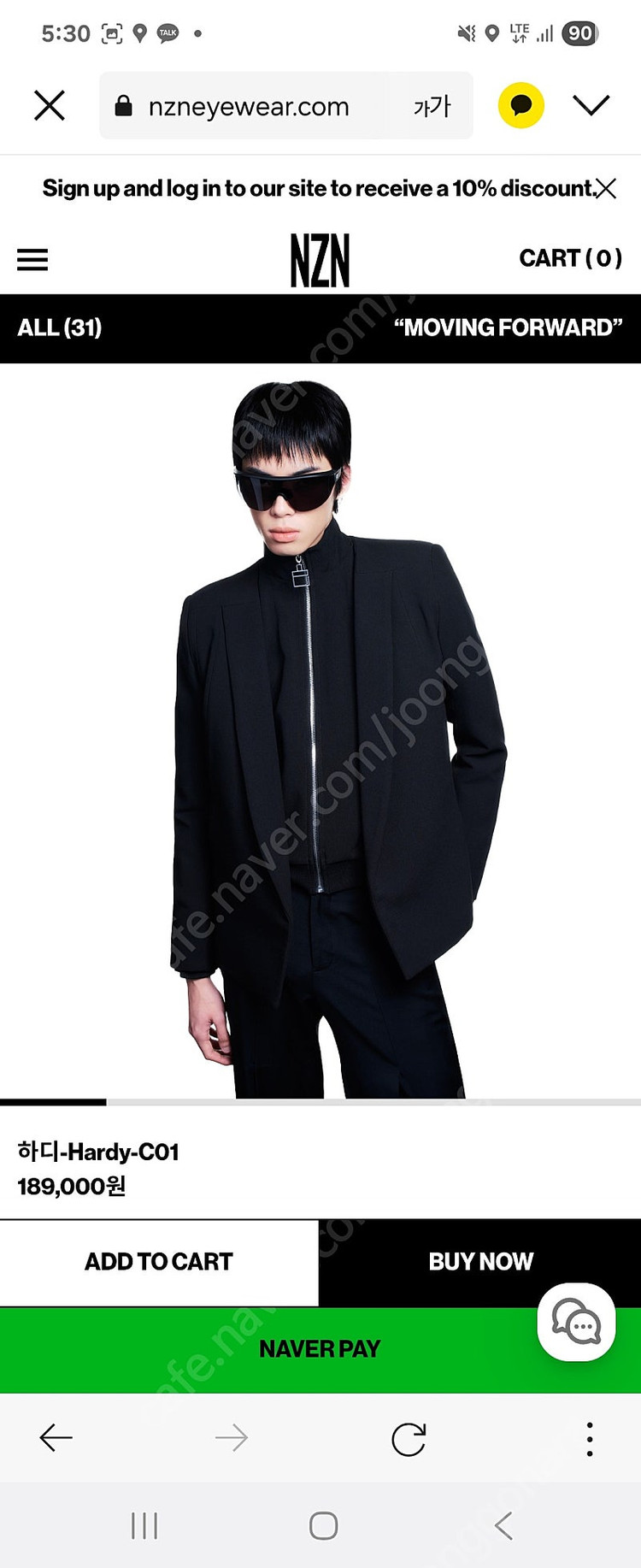 [1회착용] NZN 엔진아이웨어 고글 하디 C10, C01 각각--5