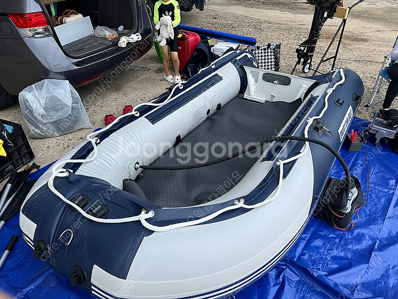[동남보트] 스마트 탱크 고무보트 340 + 뒷딩기 + 에어매트--0