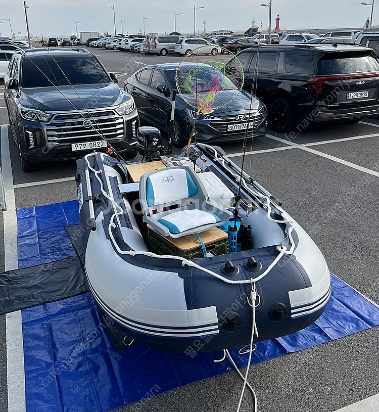 [동남보트] 스마트 탱크 고무보트 340 + 뒷딩기 + 에어매트--1