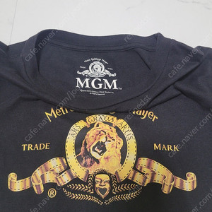 영화 MGM 검정 반팔 티셔츠 천원