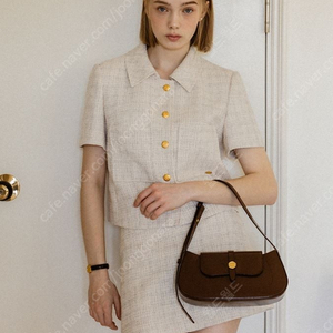 (새상품) 르메메 앙쥬 트위드 셋업 반팔 자켓 & 스커트 Ange Jacket Skort