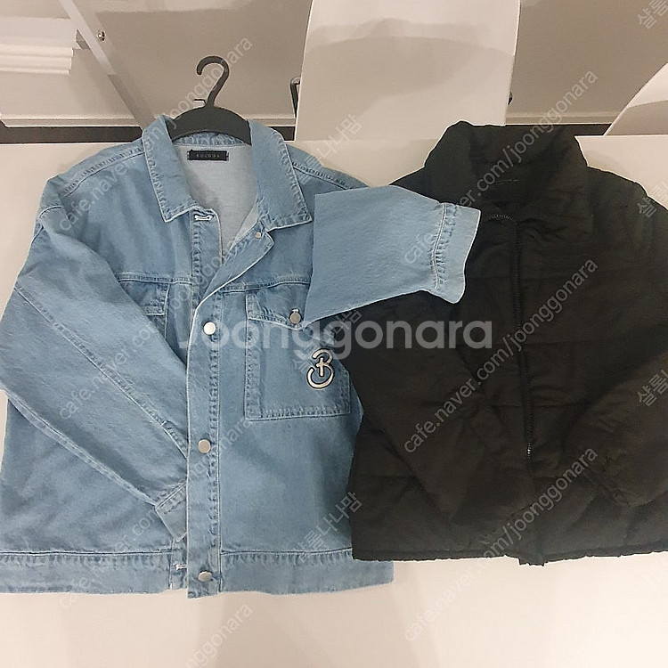 보조개(로아앤제인) 청자켓남방+블랙 점퍼 145--0