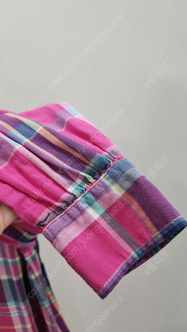 폴로 랄프로렌 키즈 체크 셔츠 원피스 6X--2