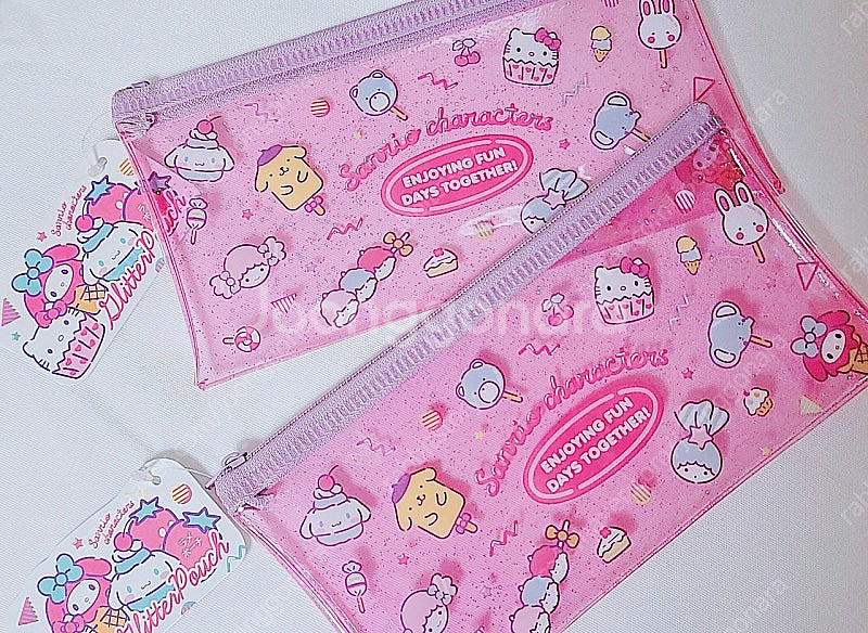 산리오 파우치 시나모롤 키티 투명 파우치 필통 반짝이 펜케이스 마이멜로디 클리어 파우치 키티 폼폼푸린 펜케이스--2
