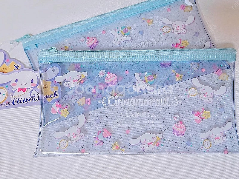 산리오 파우치 시나모롤 키티 투명 파우치 필통 반짝이 펜케이스 마이멜로디 클리어 파우치 키티 폼폼푸린 펜케이스--5