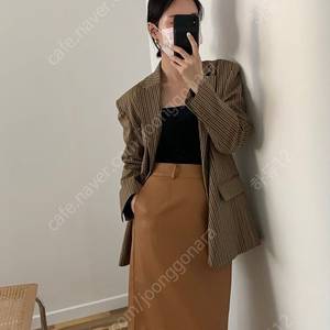 어그스트 베이지보울 노티드스튜디오 체크자켓