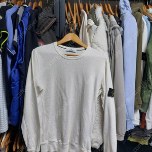 스톤아일랜드 크루넥 면 니트 아이보리 m