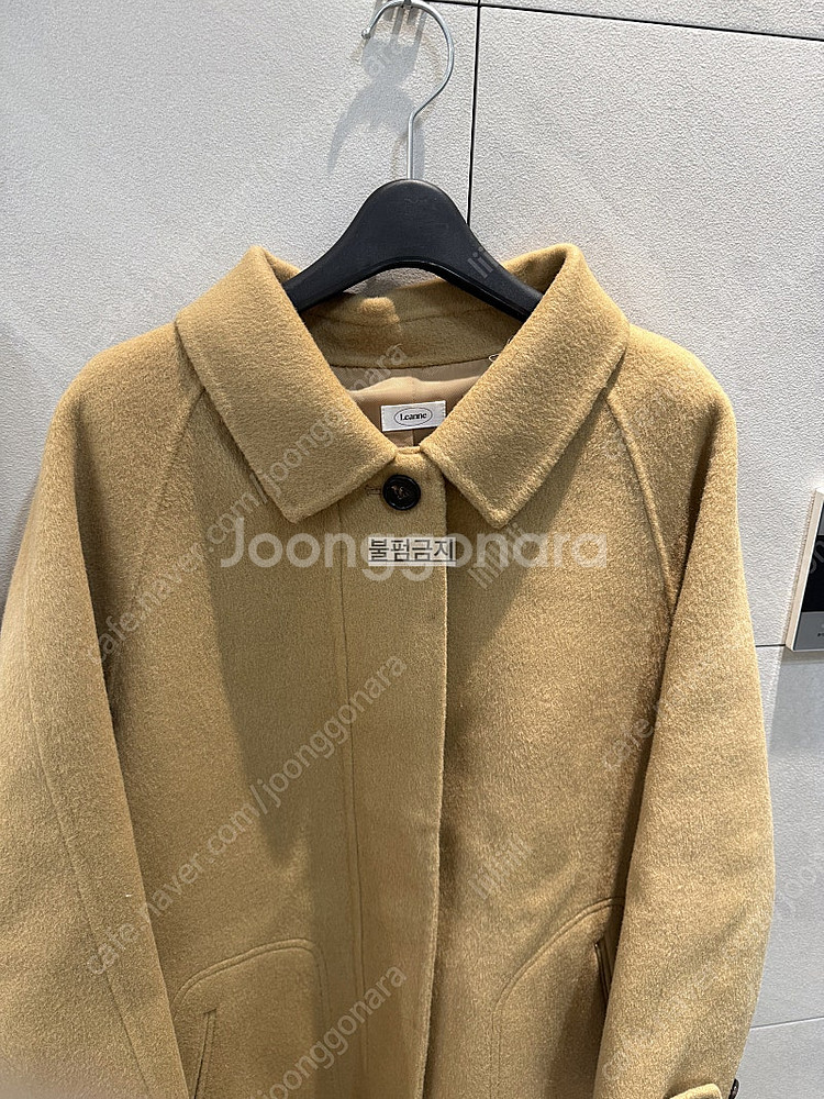 르아느 제작 키작녀 핸드메이드코트 카멜 착샷잇음--3