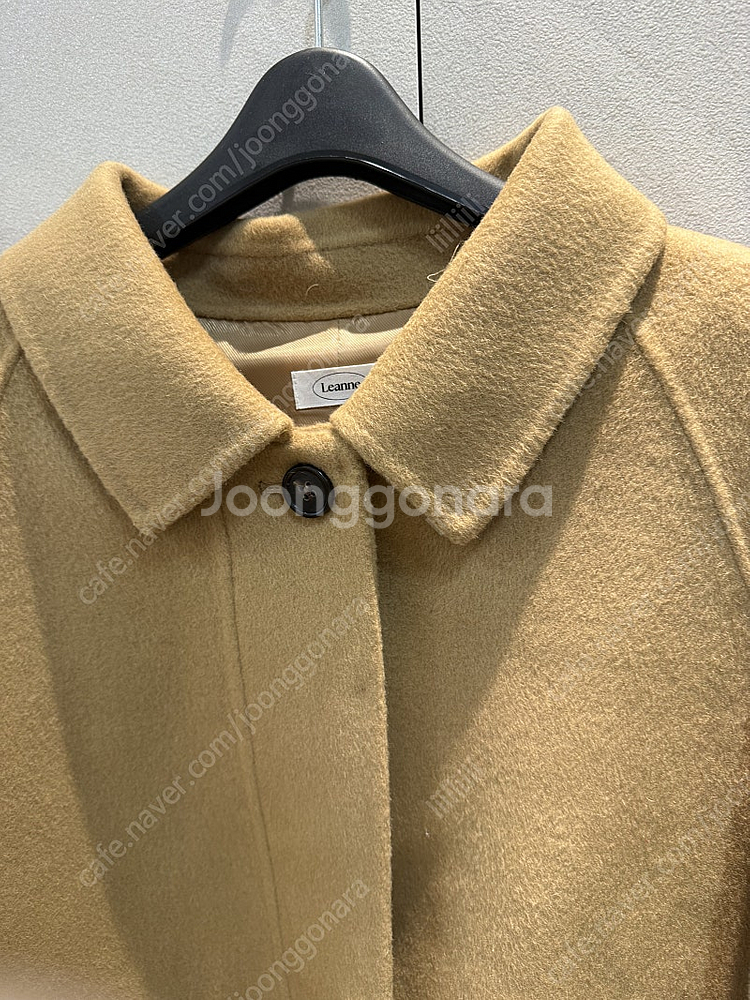 르아느 제작 키작녀 핸드메이드코트 카멜 착샷잇음--4
