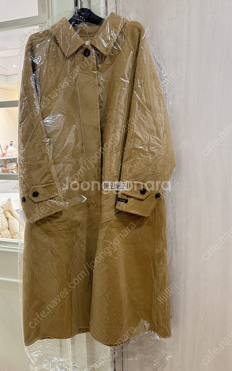르아느 제작 키작녀 핸드메이드코트 카멜 착샷잇음--8