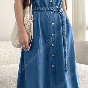 타미힐피거 데님 반팔원피스 라지사이즈 새상품