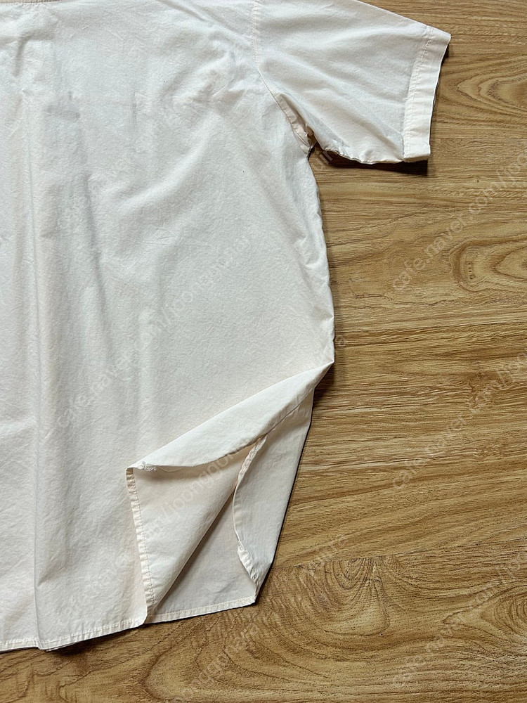 미니뽕 코튼 라운드 반팔 블라우스 베이지 색상 운포 만원 (55-66사이즈)--2