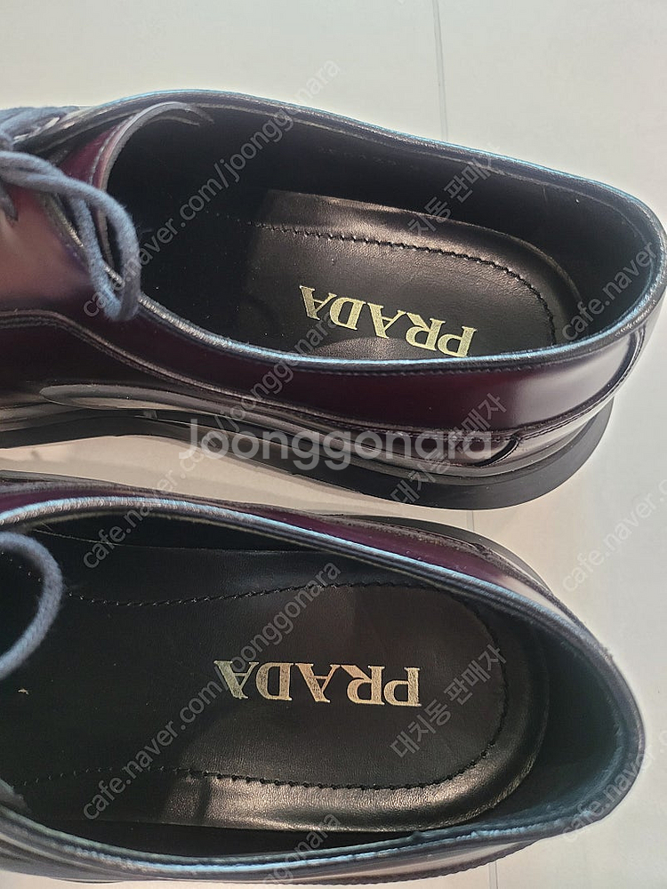 프라다 PRADA 코도반 오버솔 로퍼 UK 9 사이즈--4