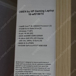hp omen 16-wf0156TX [13500hx 32gb rtx4060]