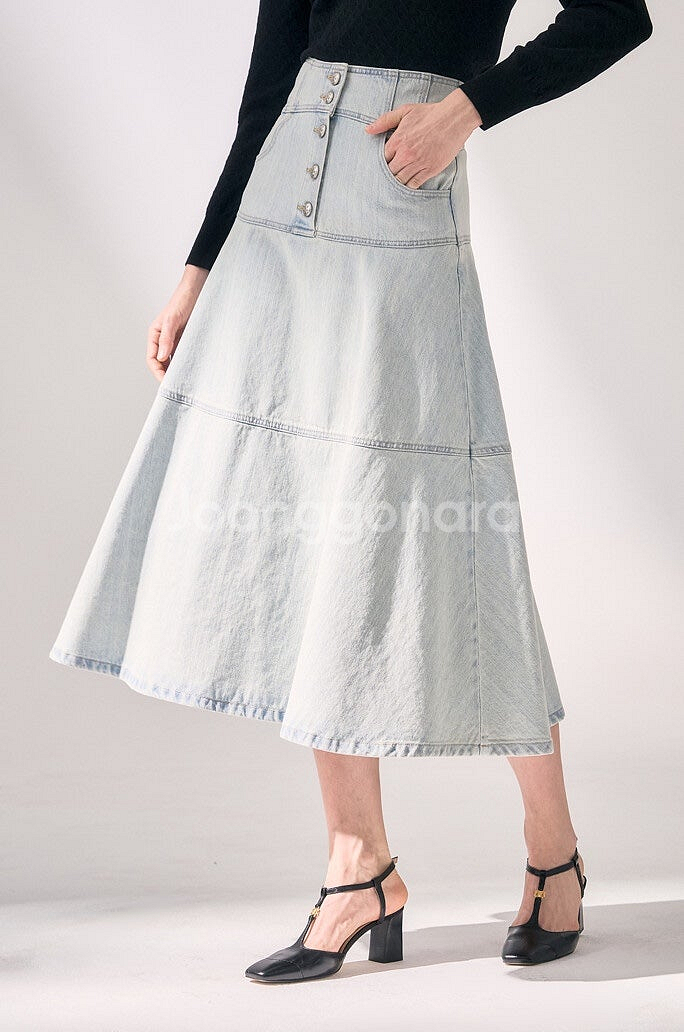 24 오브제 플레어 데님 스커트 61 / 랑방 마인 오브제 타임 럭키슈에뜨 산드로 마쥬 오르 시에 시스템--0