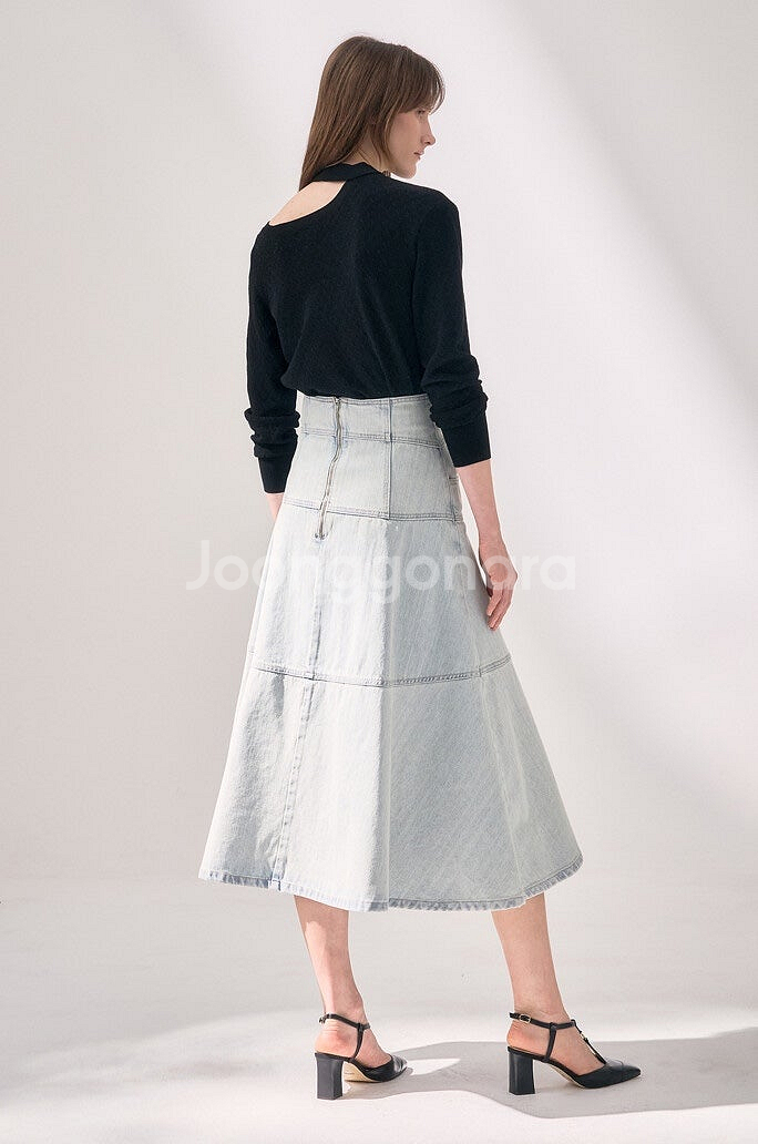 24 오브제 플레어 데님 스커트 61 / 랑방 마인 오브제 타임 럭키슈에뜨 산드로 마쥬 오르 시에 시스템--1