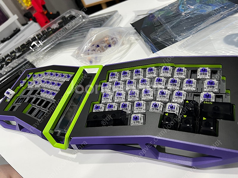 커스텀 키보드<Angrymiao AM AFA R2>에반게리온 에디션 + CCS에바 최종호기 세트 판매--0