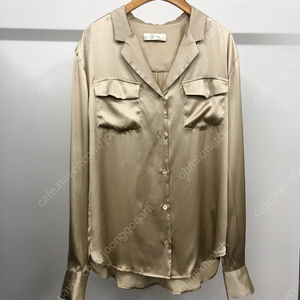 블러썸 에이치컴퍼니 실크 오픈카라 블라우스 M