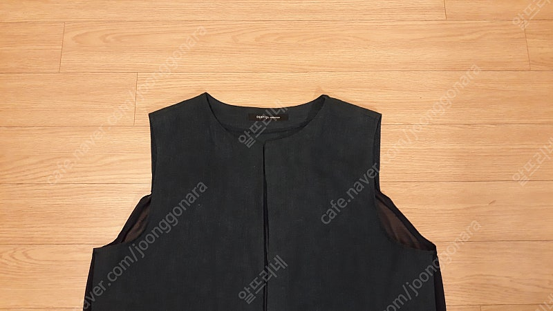 새상품)더스틸 린넨 쉬폰 시스루 오픈 롱베스트 이미지